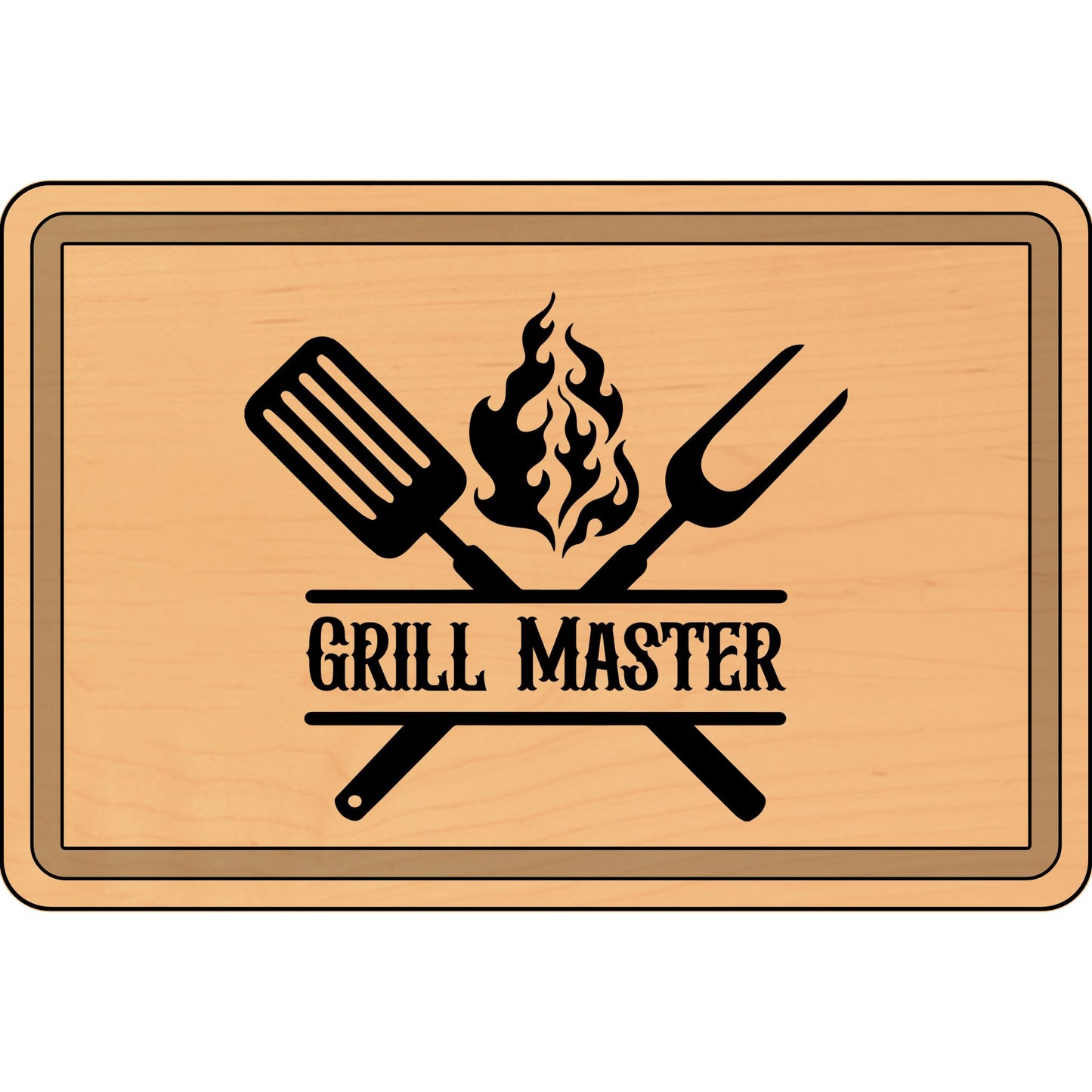 Grill Master Cutting Board - Engraved Wooden Cutting Board for BBQ Lovers and Enthusiasts - VYBE Shop