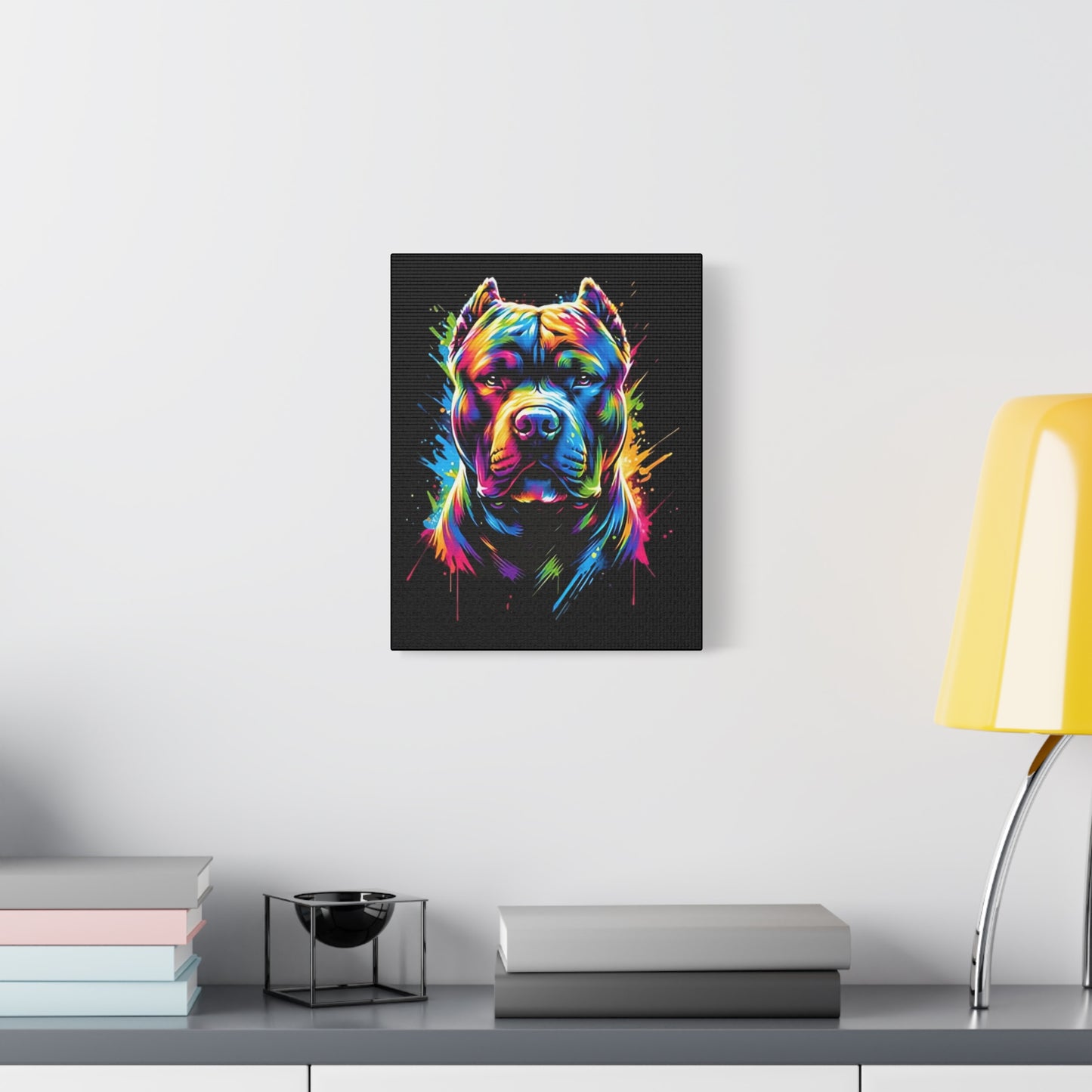 Vibrant Dog Art Canvas, Colorful Dog Portrait, Pet Lover Decoration, Home Wall Décor, Unique Gift for Dog Owners, Colorful Animal Wall Art - VYBE Shop