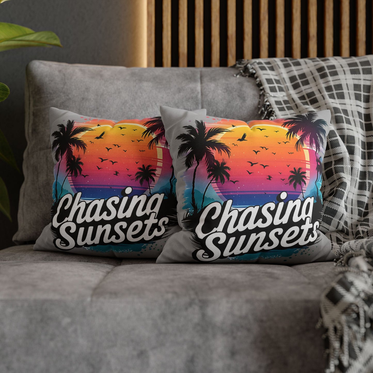 Sunset Vibes Pillowcase - Tropical Decor for Relaxation and Beach House Gifts - VYBE Shop
