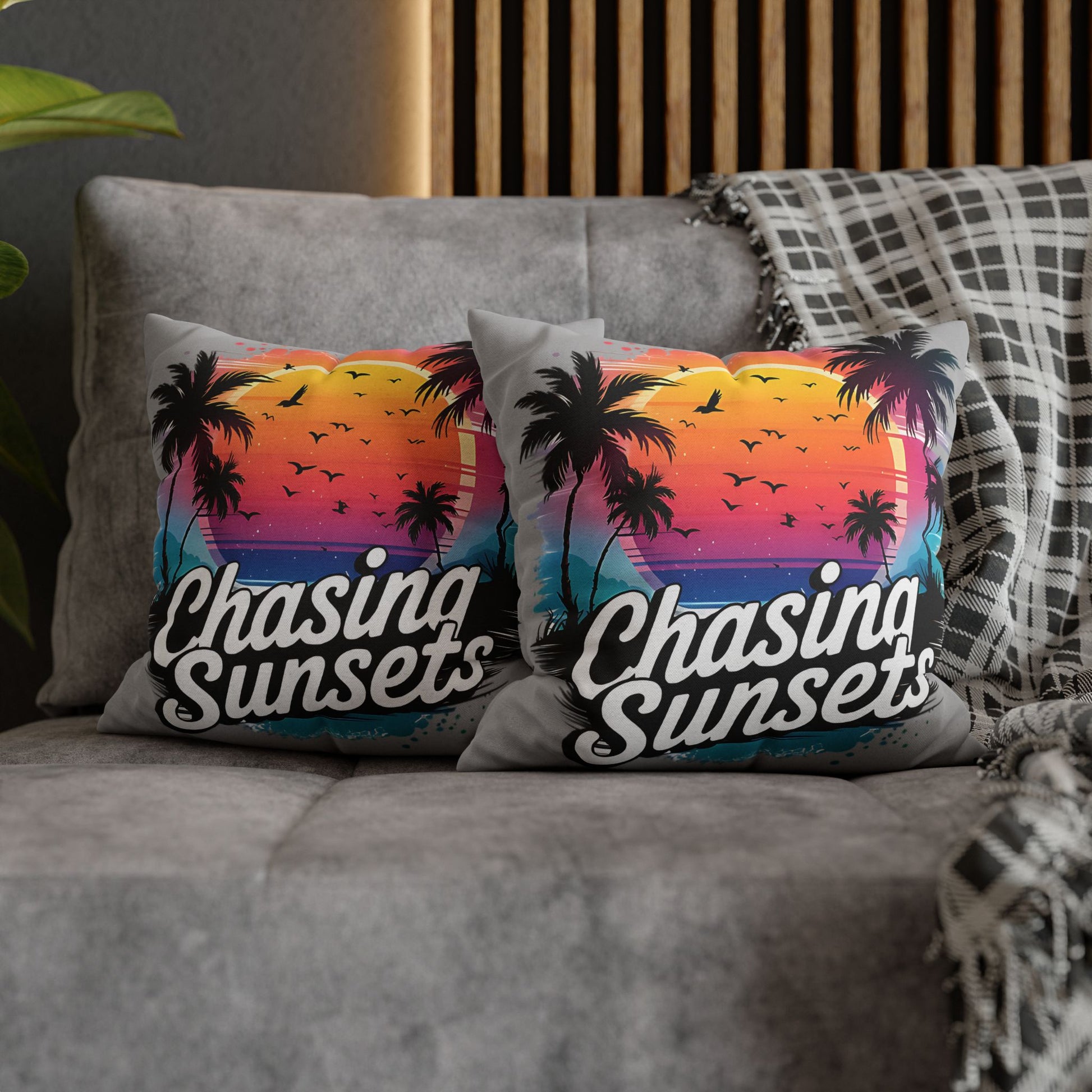 Sunset Vibes Pillowcase - Tropical Decor for Relaxation and Beach House Gifts - VYBE Shop