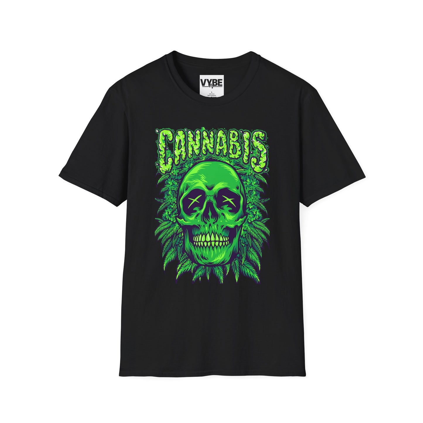 420- Cannabis Skull Graphic T-Shirt - VYBE Shop