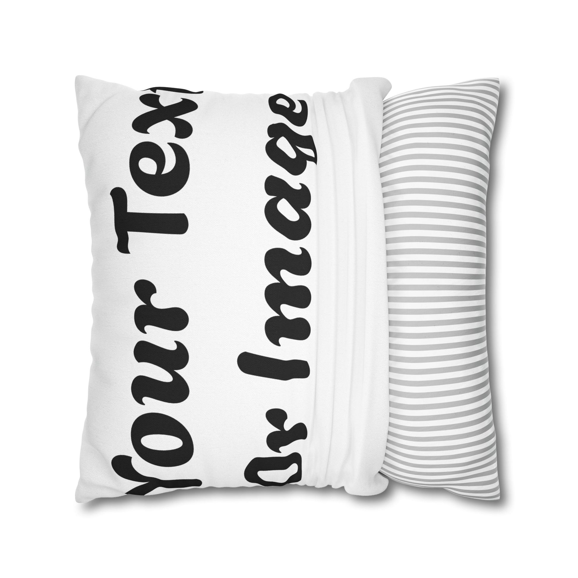 Customizable Pillowcase - Personalized Spun Polyester Throw Pillowcase for Unique Home Decor - VYBE Shop