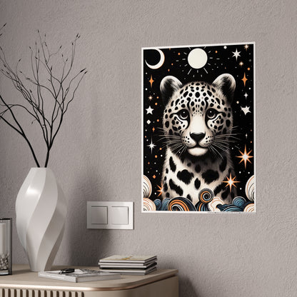 Leopard Art Poster, Glossy Wall Poster - VYBE Shop