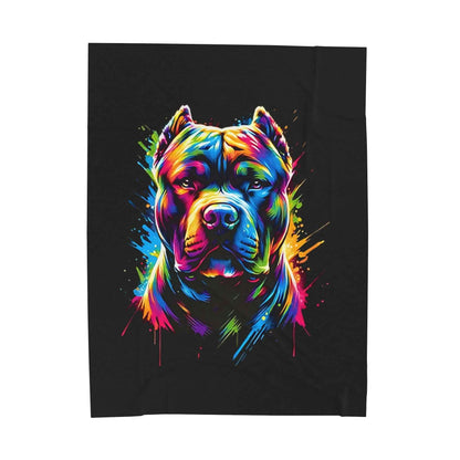 Colorful Pitbull Plush Blanket for Ultimate Comfort and Style
