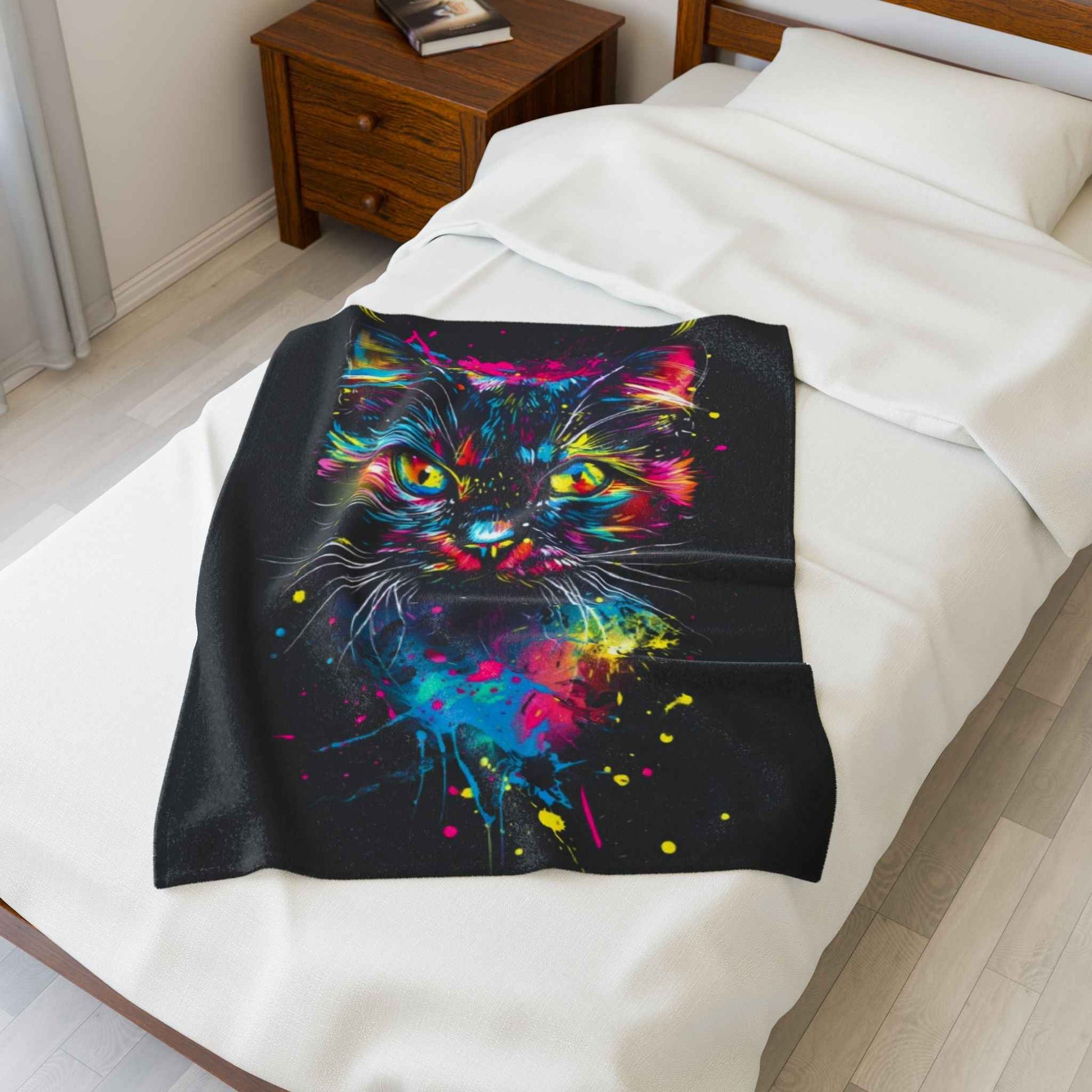 Colorful Cat Plush Blanket