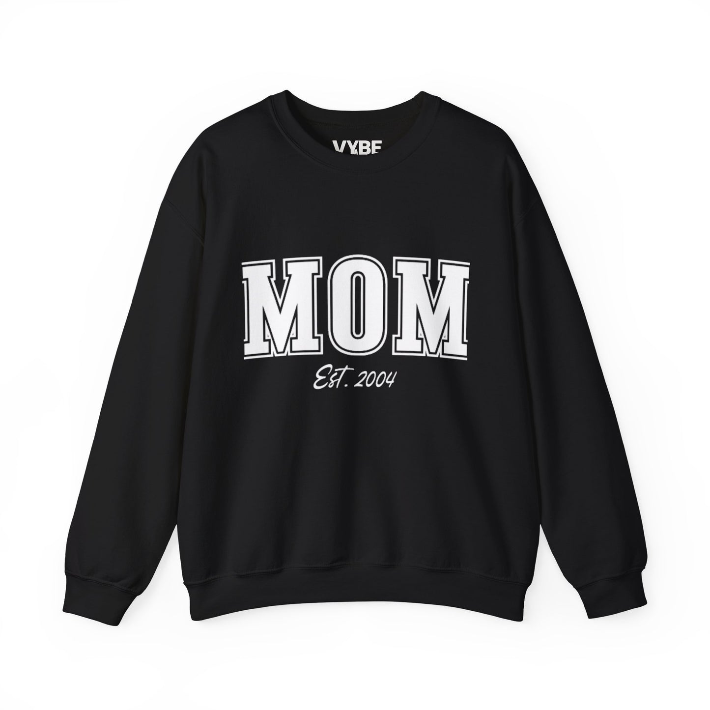 Customizable Mom Established Crewneck Sweatshirt - Personalize with Child's Birth Year for Unique Style - VYBE