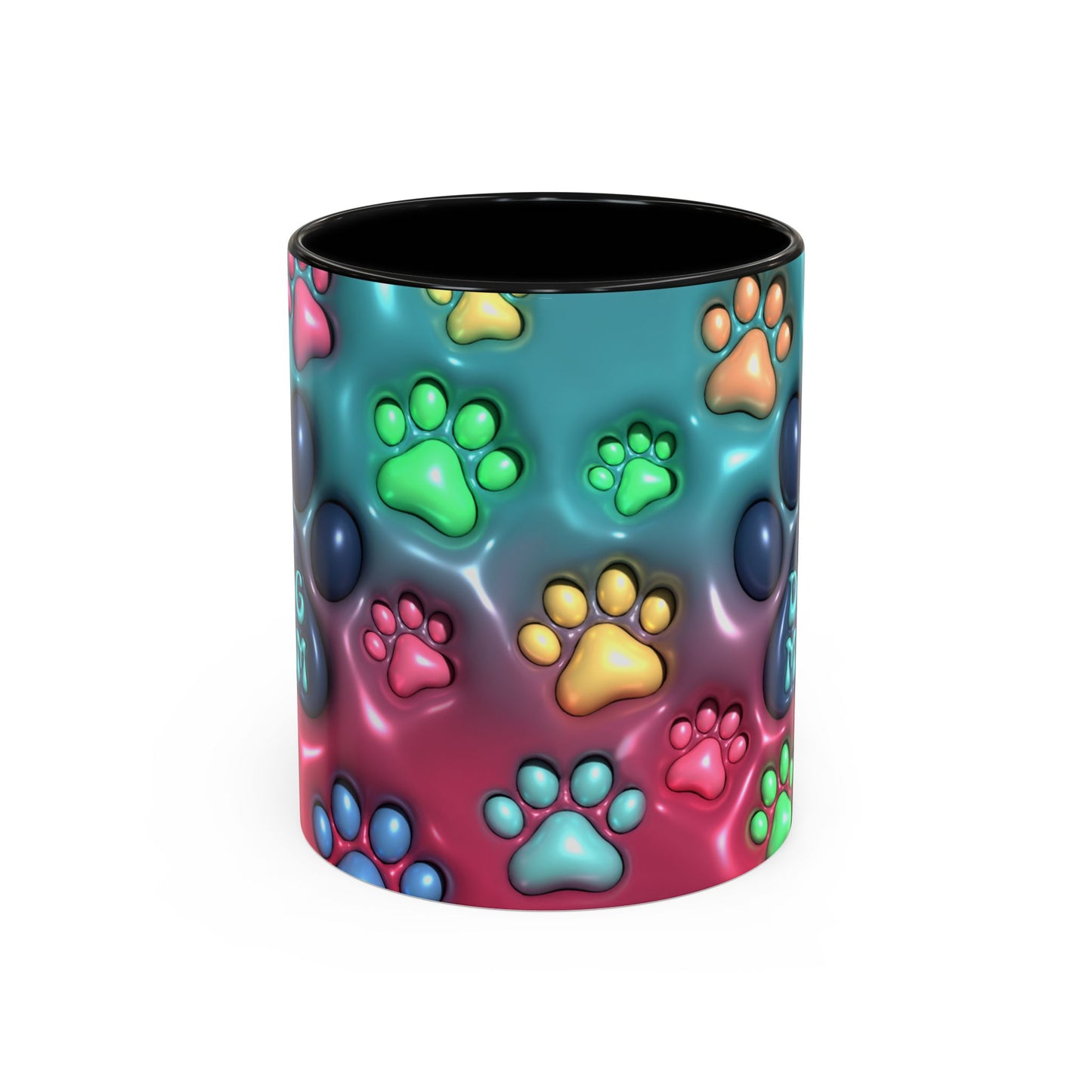 Colorful Dog Mom Coffee Mug, Inflated 3d Design, 11Oz or 15Oz - VYBE