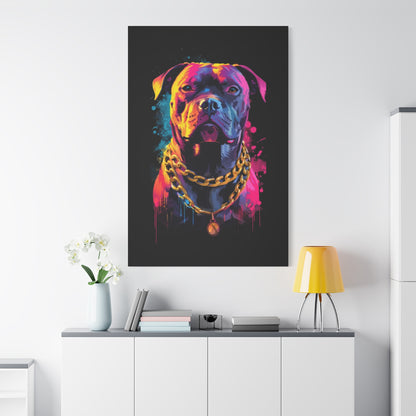 Vibrant Dog Portrait Canvas Art, Dog Lover Gift, Home Decor, Unique Wall Art, Pet Memorial Decoration, Colorful Art Print - VYBE Shop