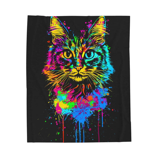 Colorful Cat Plush Blanket