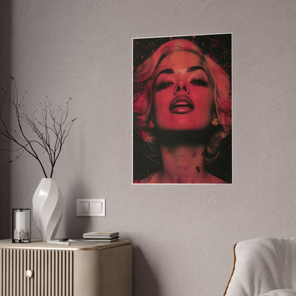 Lady in Red Art Poster - Stunning Home Decor Artwork for Your Space - VYBE Shop