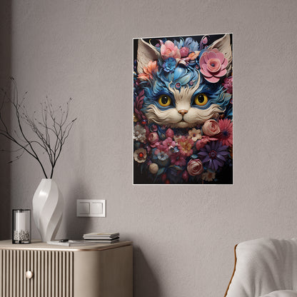 Colorful Cat Art Poster for Whimsical Wall Decor - A Perfect Home Accent - VYBE Shop