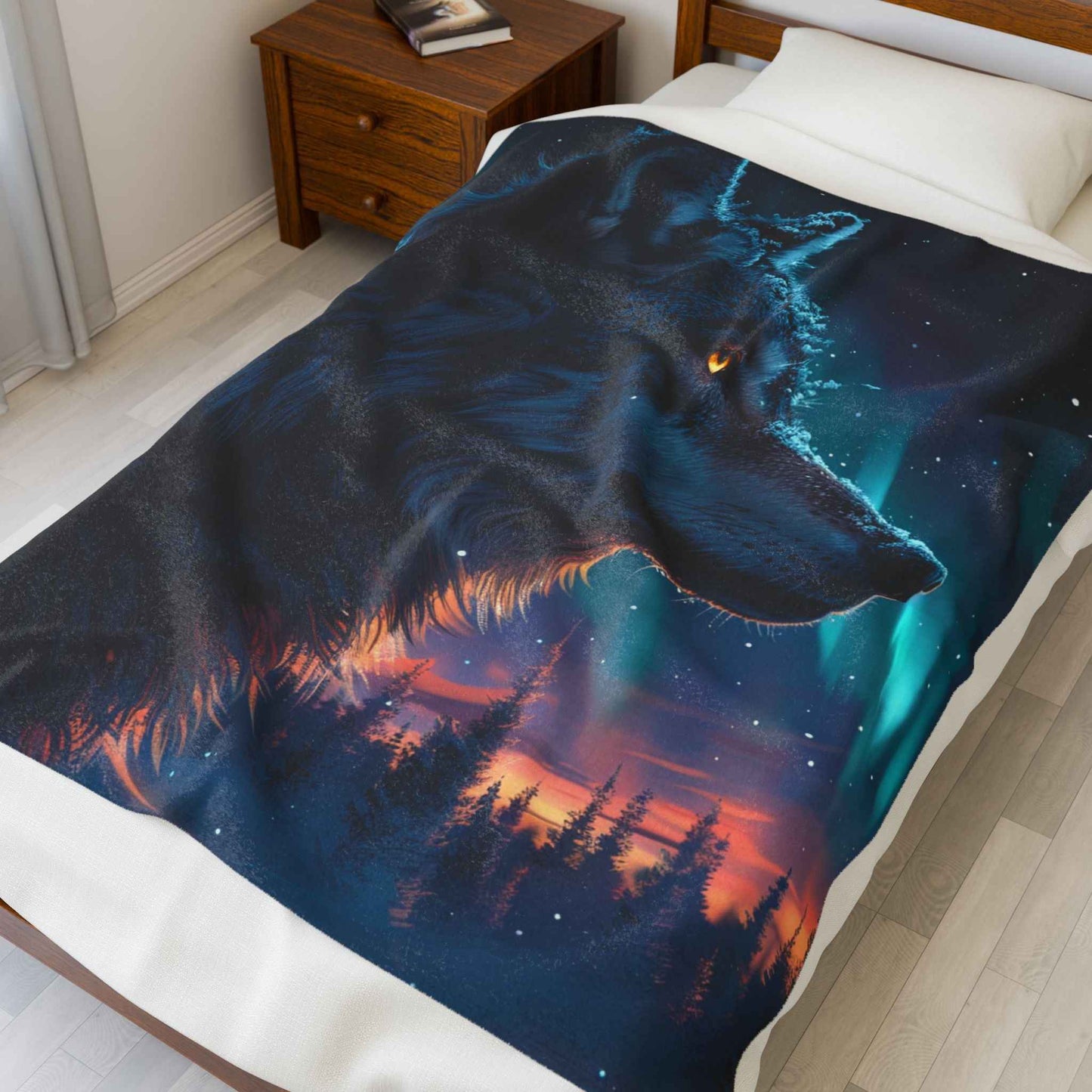Dreamy Wolf Plush Blanket