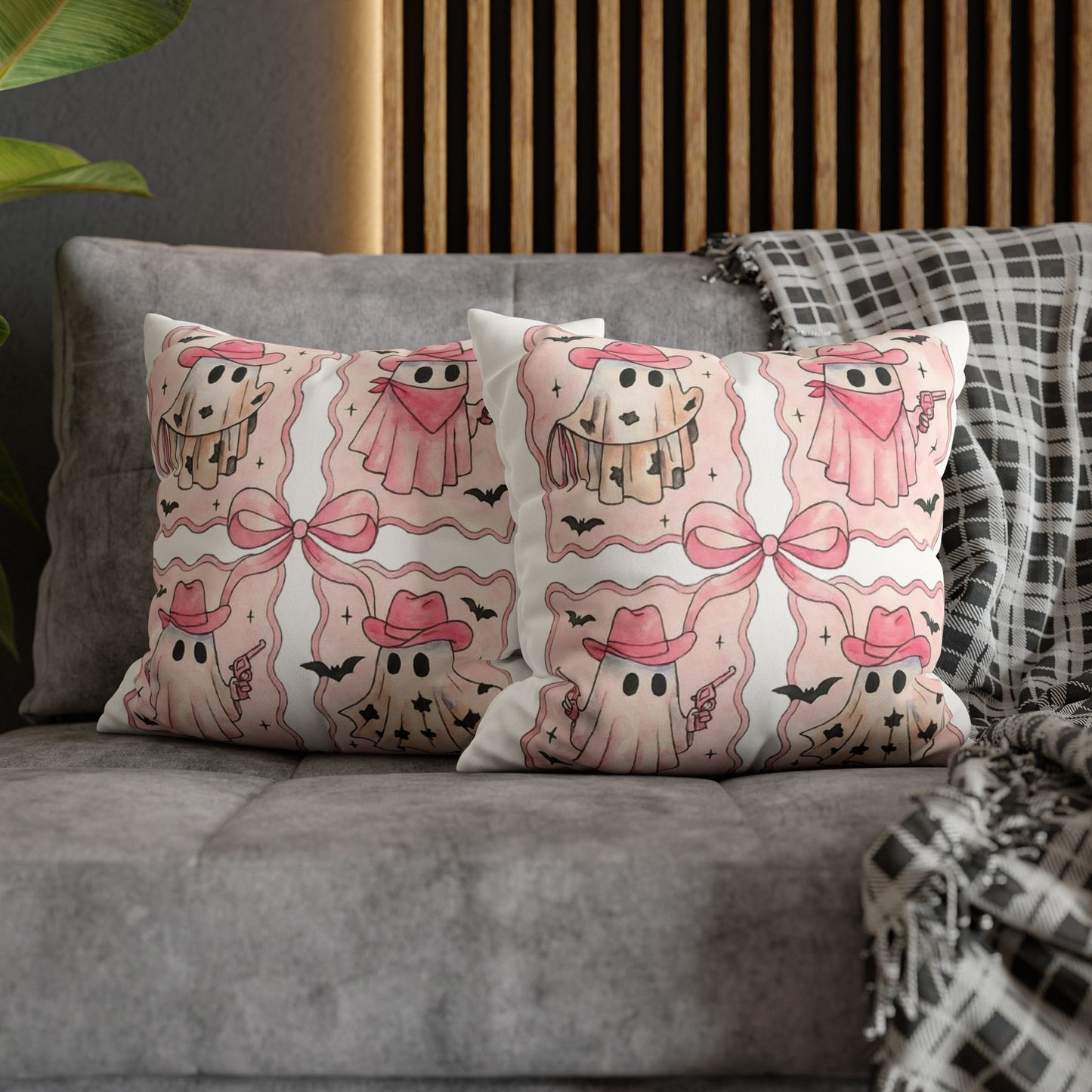 Cowboy Ghost Pillowcase - Cozy Halloween Decor and Cute Home Accent for Ghost Lovers - VYBE Shop