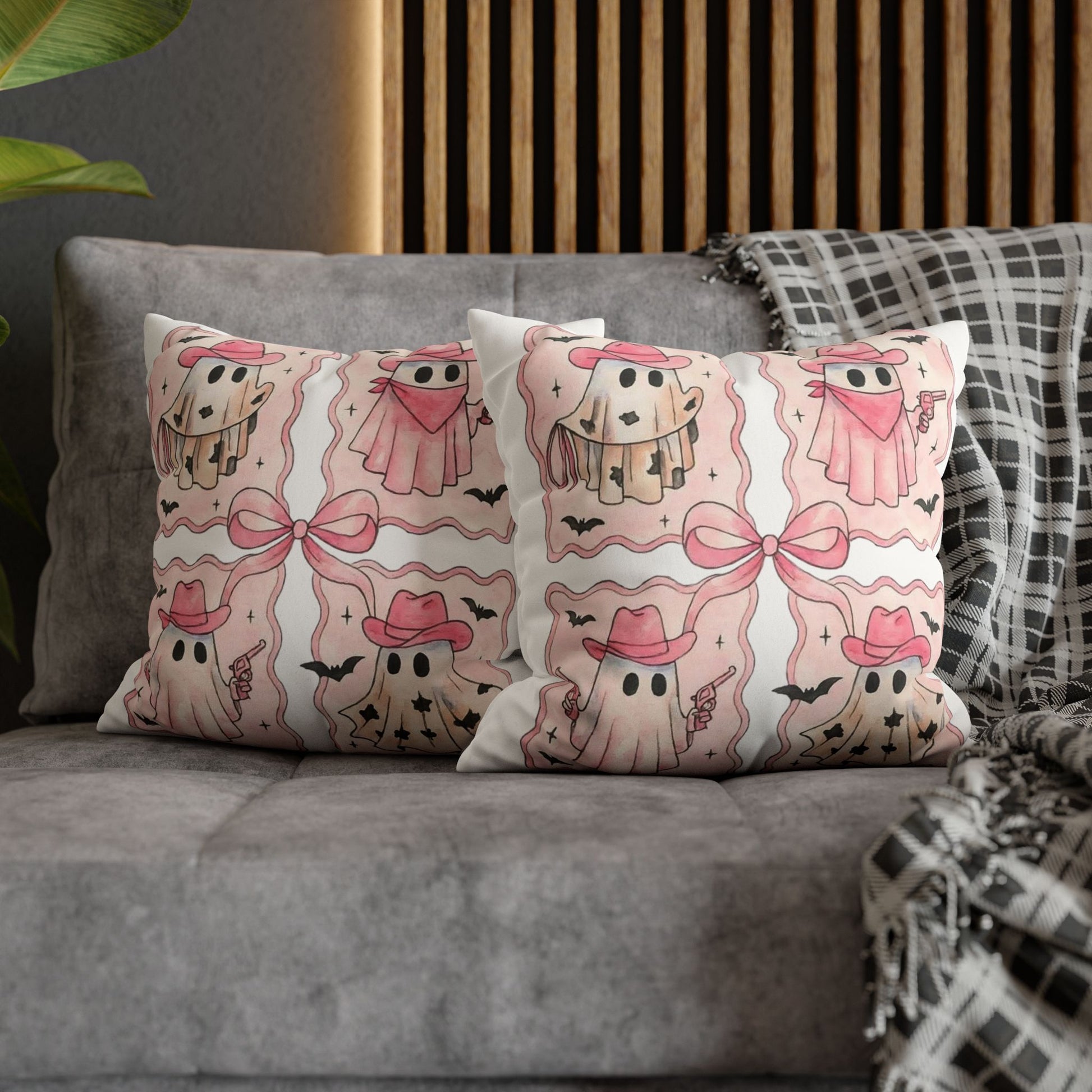 Cowboy Ghost Pillowcase - Cozy Halloween Decor and Cute Home Accent for Ghost Lovers - VYBE Shop