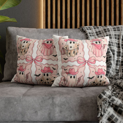 Cowboy Ghost Pillowcase - Cozy Halloween Decor and Cute Home Accent for Ghost Lovers - VYBE Shop