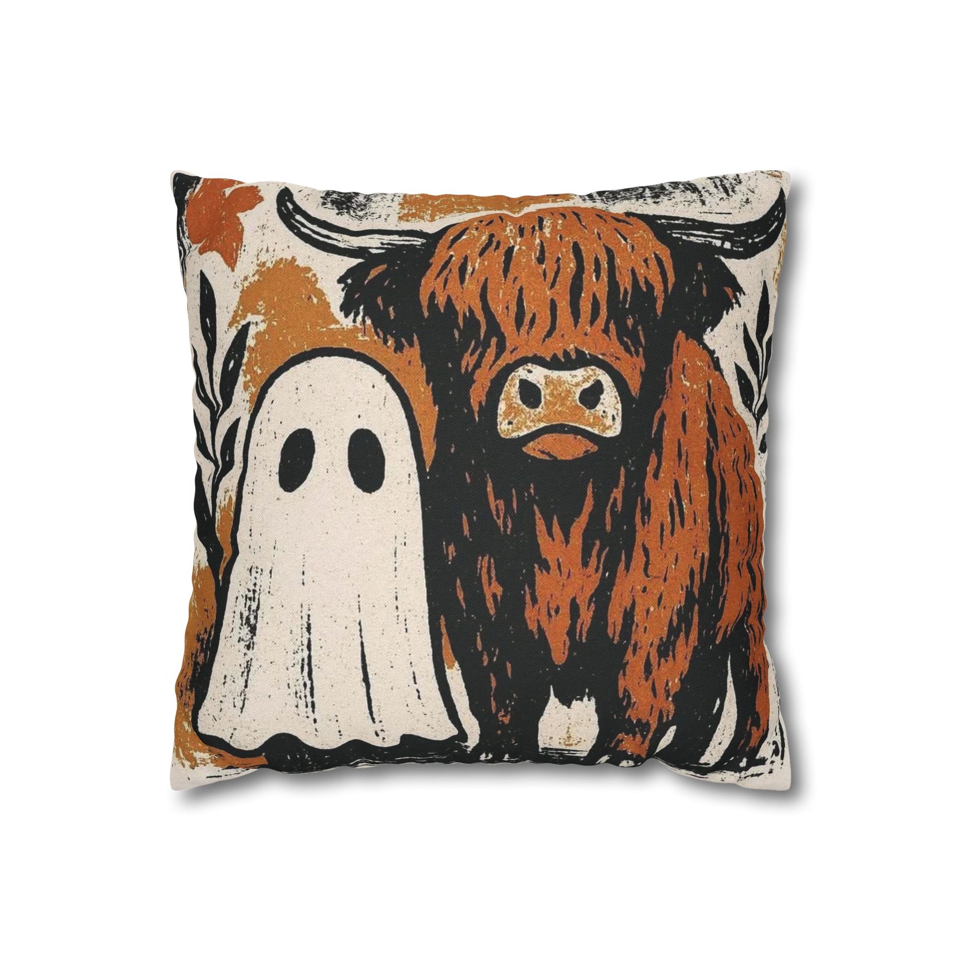 Spooky Cow Ghost Pillowcase - Cozy Halloween Decor - VYBE Shop