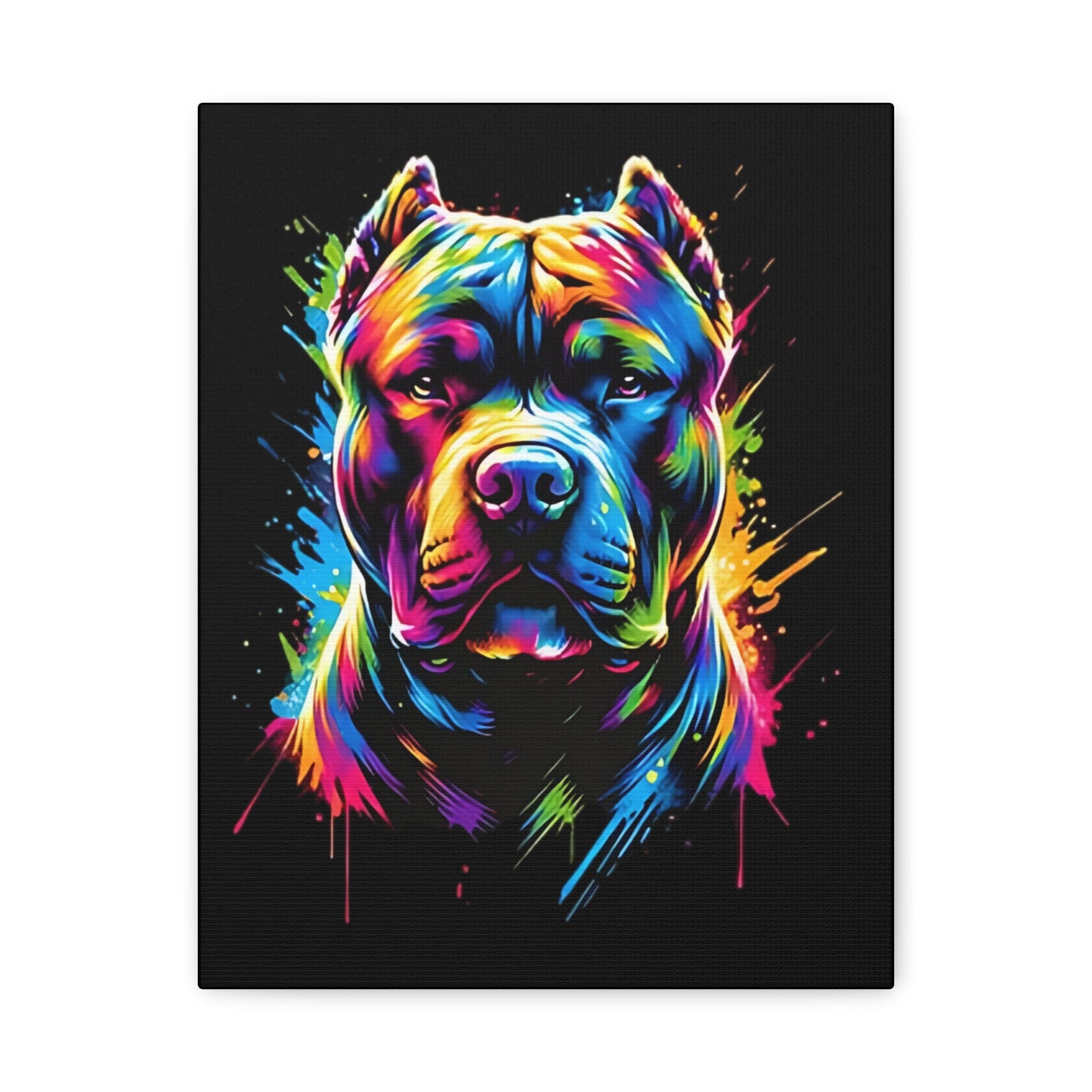 Vibrant Dog Art Canvas, Colorful Dog Portrait, Pet Lover Decoration, Home Wall Décor, Unique Gift for Dog Owners, Colorful Animal Wall Art - VYBE Shop