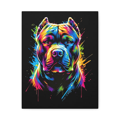 Vibrant Dog Art Canvas, Colorful Dog Portrait, Pet Lover Decoration, Home Wall Décor, Unique Gift for Dog Owners, Colorful Animal Wall Art - VYBE Shop