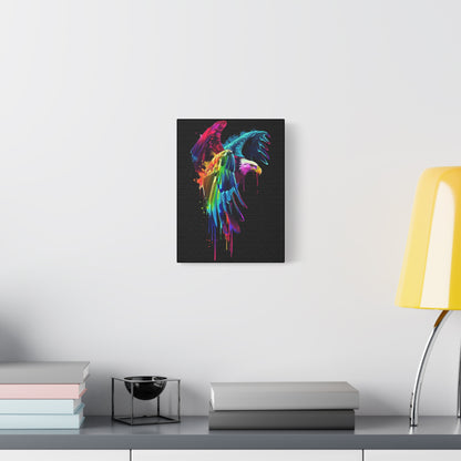 Neon Eagle Canvas Art, Colorful Wall Decor, Animal Lover Gift, Rainbow Decor, Home Sweet Home, Colorful Eagle Painting - VYBE Shop
