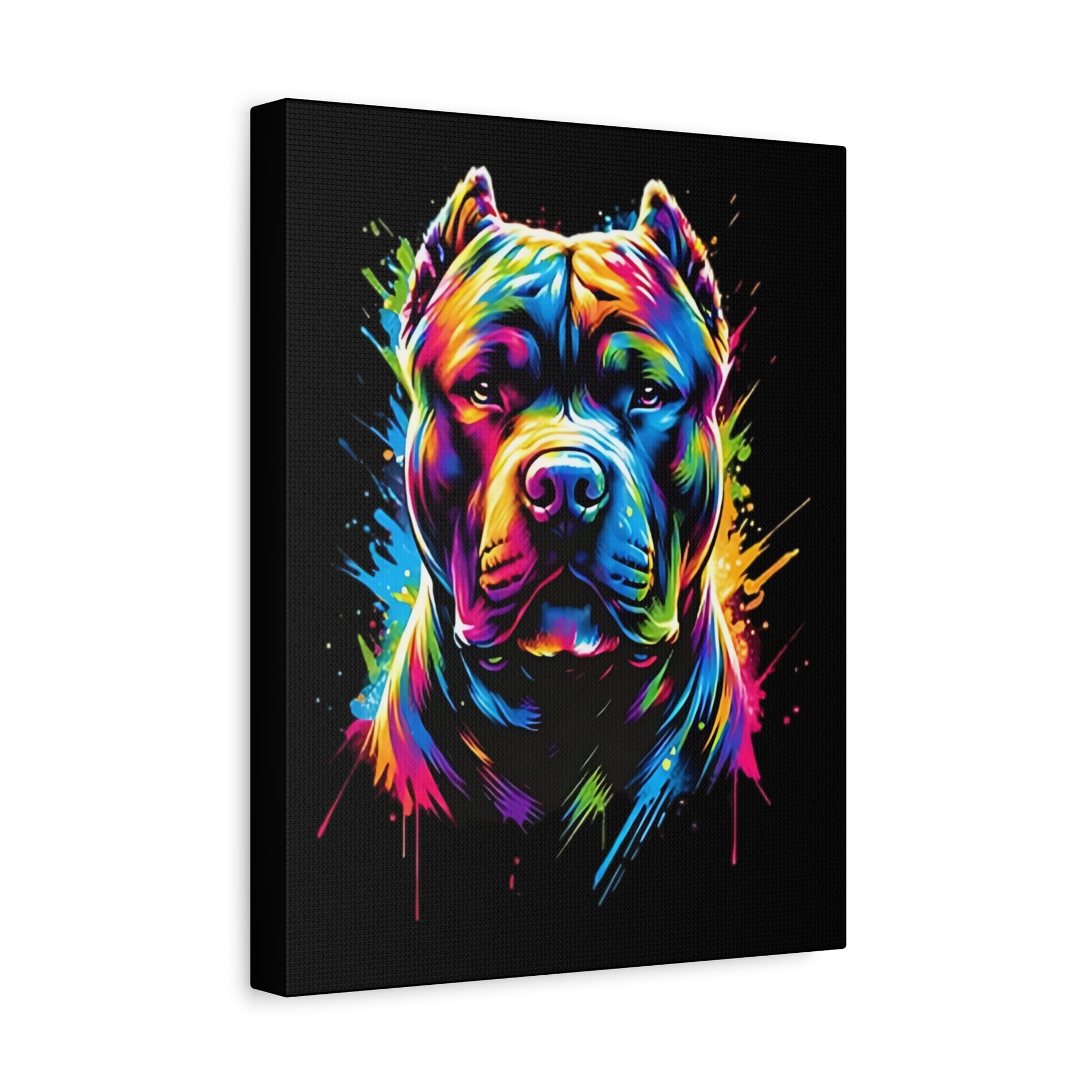 Vibrant Dog Art Canvas, Colorful Dog Portrait, Pet Lover Decoration, Home Wall Décor, Unique Gift for Dog Owners, Colorful Animal Wall Art - VYBE Shop