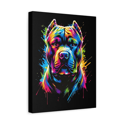 Vibrant Dog Art Canvas, Colorful Dog Portrait, Pet Lover Decoration, Home Wall Décor, Unique Gift for Dog Owners, Colorful Animal Wall Art - VYBE Shop