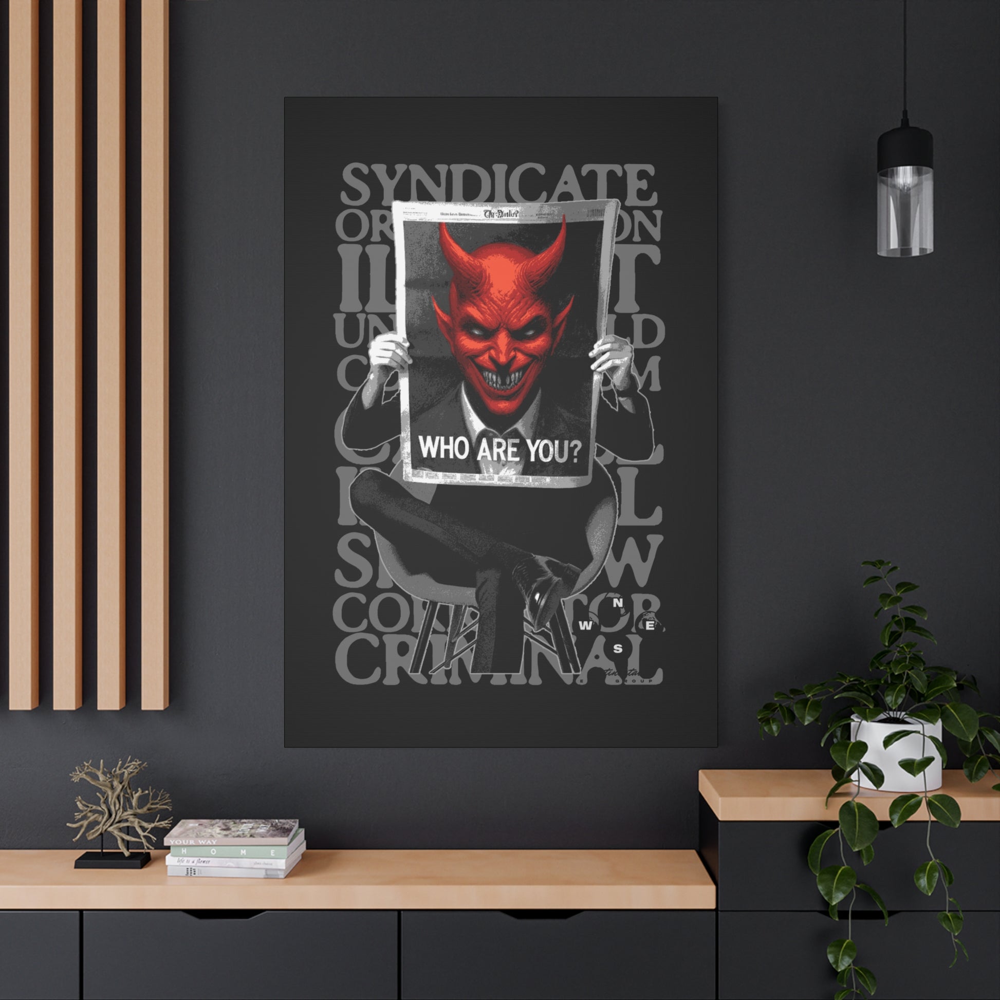 Devilish Canvas Art Print, Wall Decor, Contemporary Art, Gift for Horror Fans, Unique Home Decoration - VYBE Shop