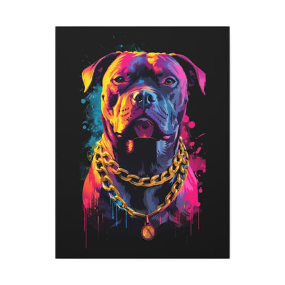 Vibrant Dog Portrait Canvas Art, Dog Lover Gift, Home Decor, Unique Wall Art, Pet Memorial Decoration, Colorful Art Print - VYBE Shop