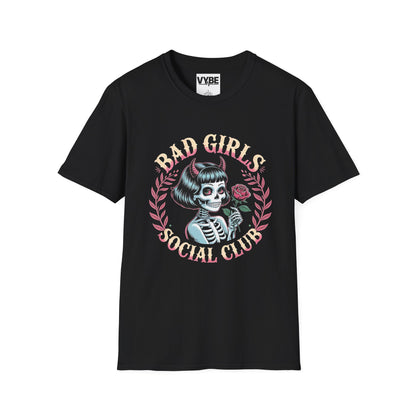 Edgy- Bad Girls Social Club T-Shirt, Unisex Graphic Tee, Alternative Fashion, Halloween Outfits, Gift for Rebels - VYBE Shop