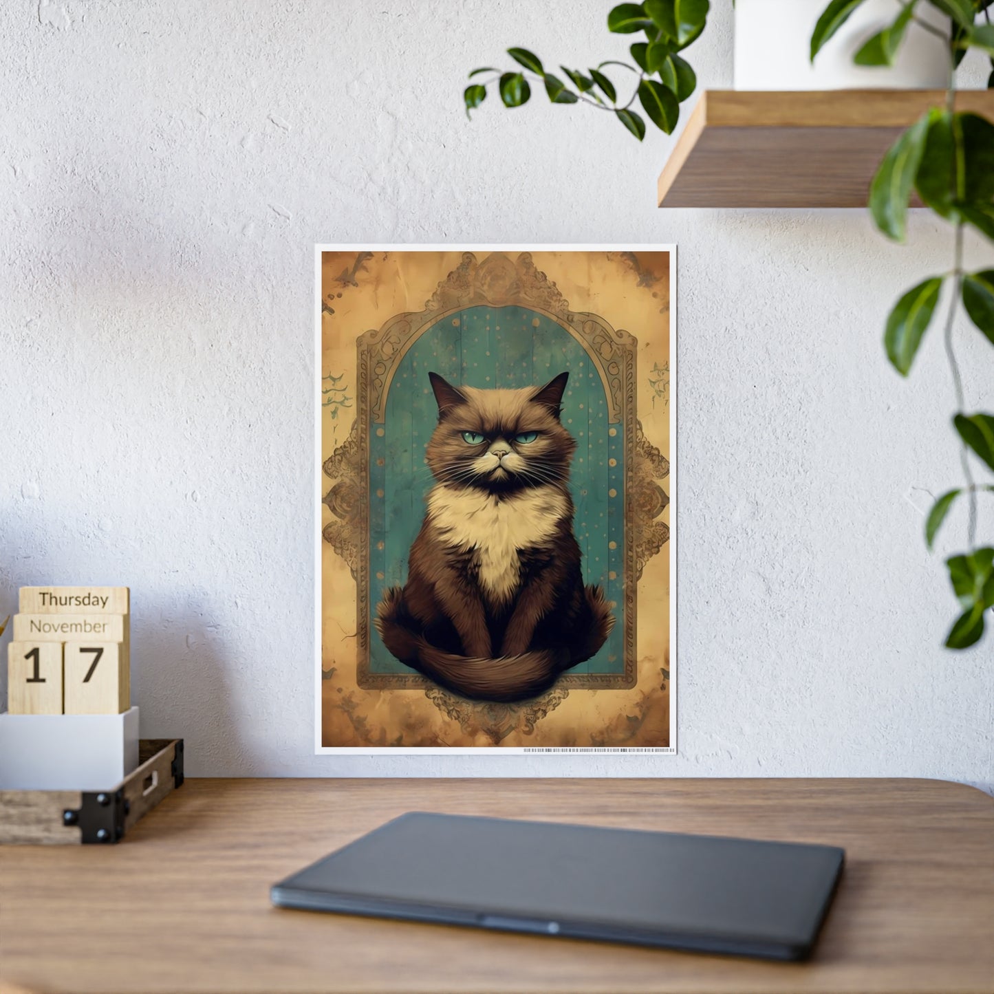 Cute Cat Art Print- Gift for Cat Lovers - VYBE Shop