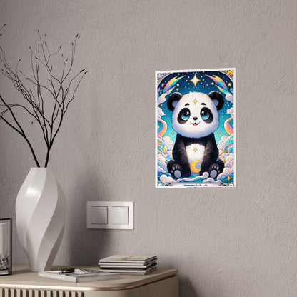 Cute Panda Wall Art - Kawaii Gloss Poster for Adorable Home Decor - VYBE Shop