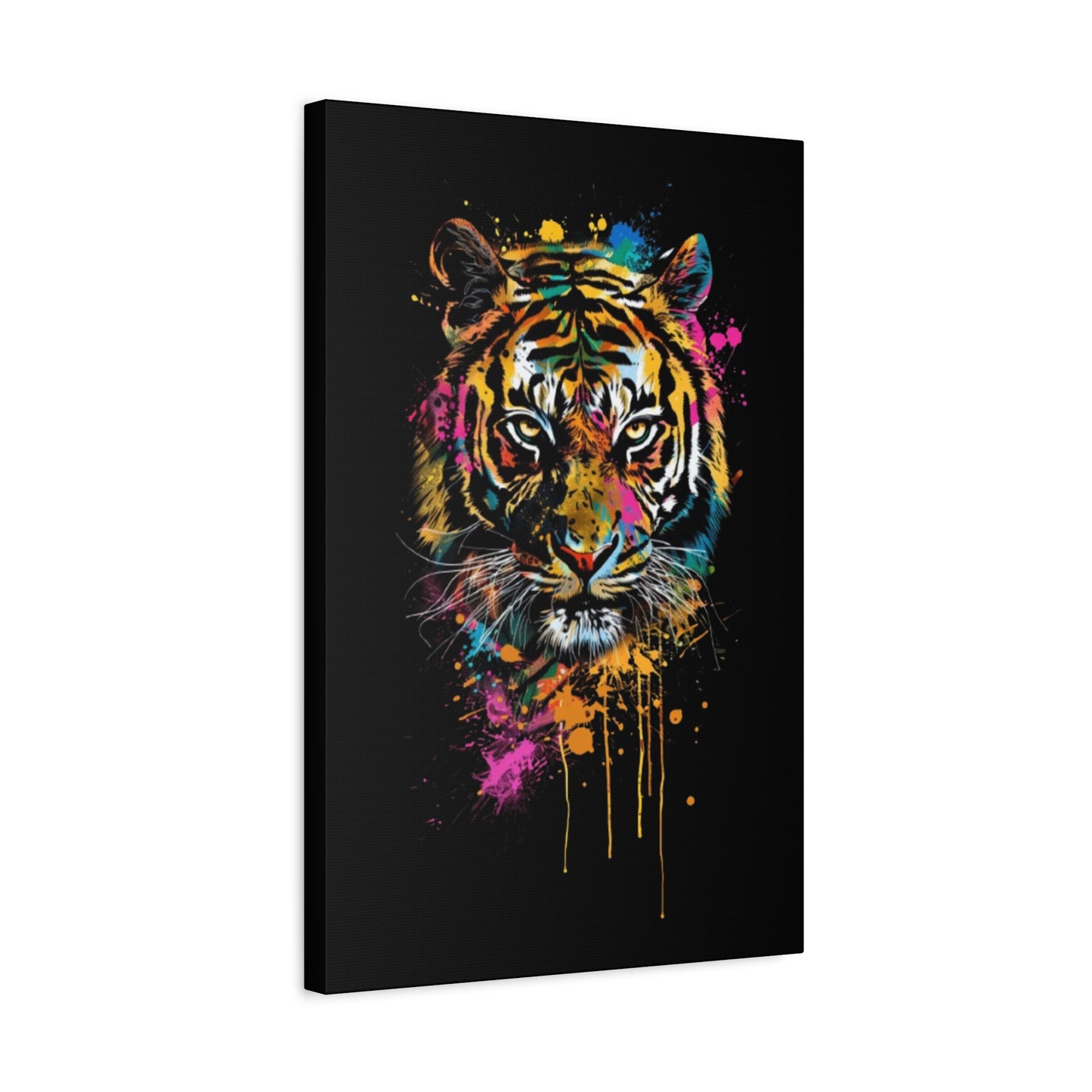 Neon Tiger Canvas Art, Colorful Wall Décor, Modern Home Decor, Wildlife Art, Gift for Animal Lovers - VYBE Shop