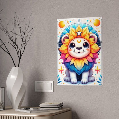 Colorful Lion Art Print Poster - Glossy Wall Decor for Vibrant Spaces - VYBE Shop