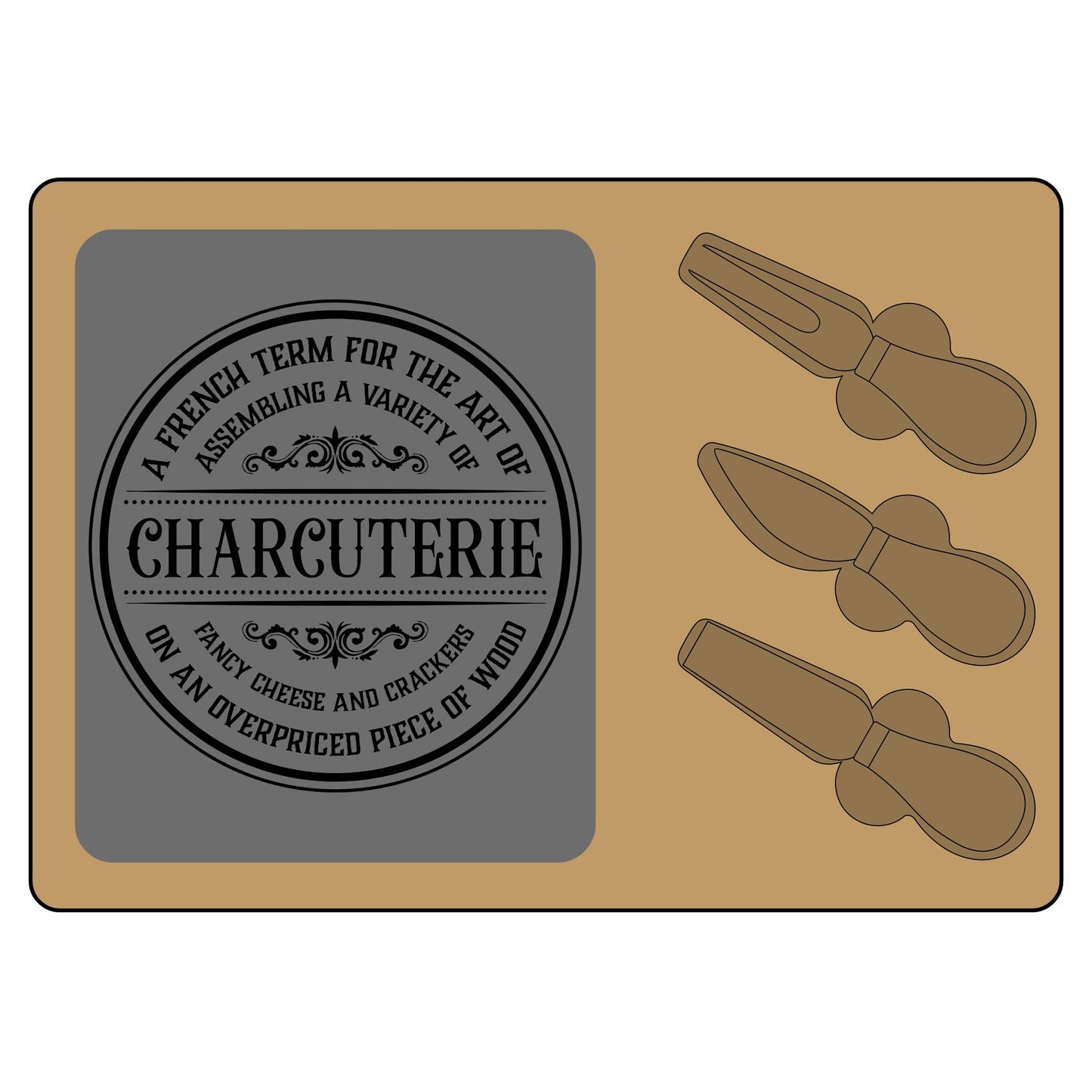 Charcuterie Board Engraving - Personalized Wooden Serving Board - VYBE Shop