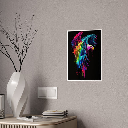 Vibrant Eagle Wall Art - Colorful Gloss Poster for Stunning Home Decor - VYBE Shop