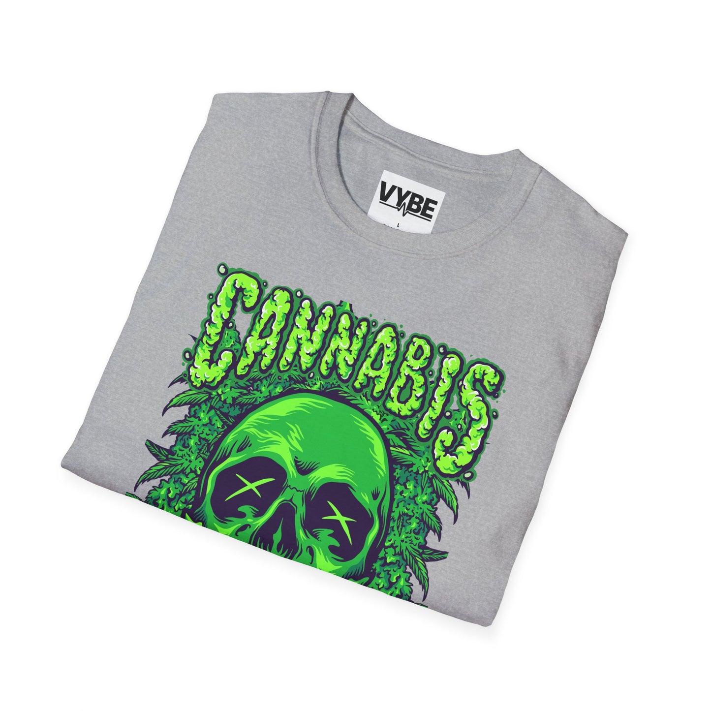 420- Cannabis Skull Graphic T-Shirt - VYBE Shop