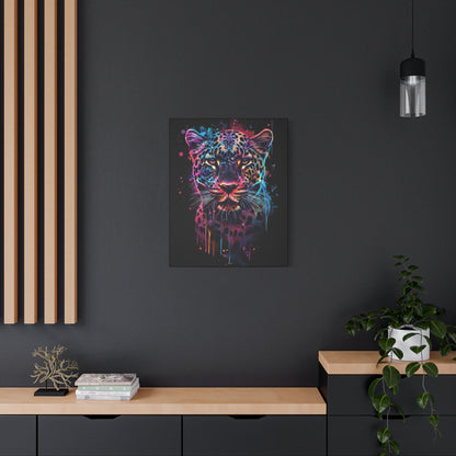 Colorful Leopard Canvas Wall Art, Home Decor, Animal Lovers Gift, Vibrant Artwork, Living Room Decoration, Unique Art Piece - VYBE Shop