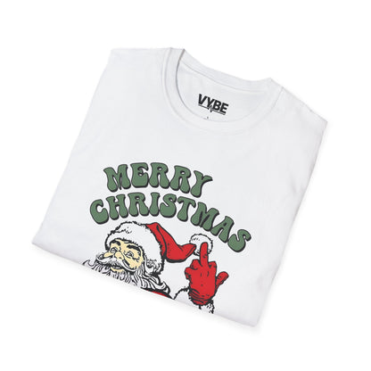 Christmas- Funny T-Shirt, Merry Christmas A**holes Graphic Tee, Holiday Humor Shirt, Gift for Him/Her - VYBE Shop