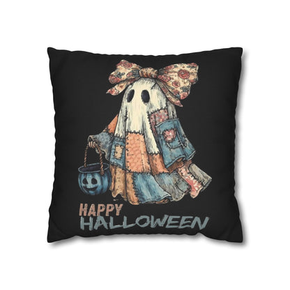 Halloween Ghost Pillowcase, Decorative Cushion Cover, Spooky Home Decor, Fall Gift, Cozy Halloween Accent, Autumn Decoration - VYBE Shop