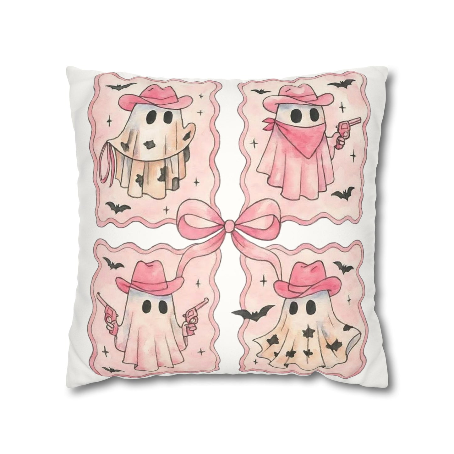 Cowboy Ghost Pillowcase - Cozy Halloween Decor and Cute Home Accent for Ghost Lovers - VYBE Shop