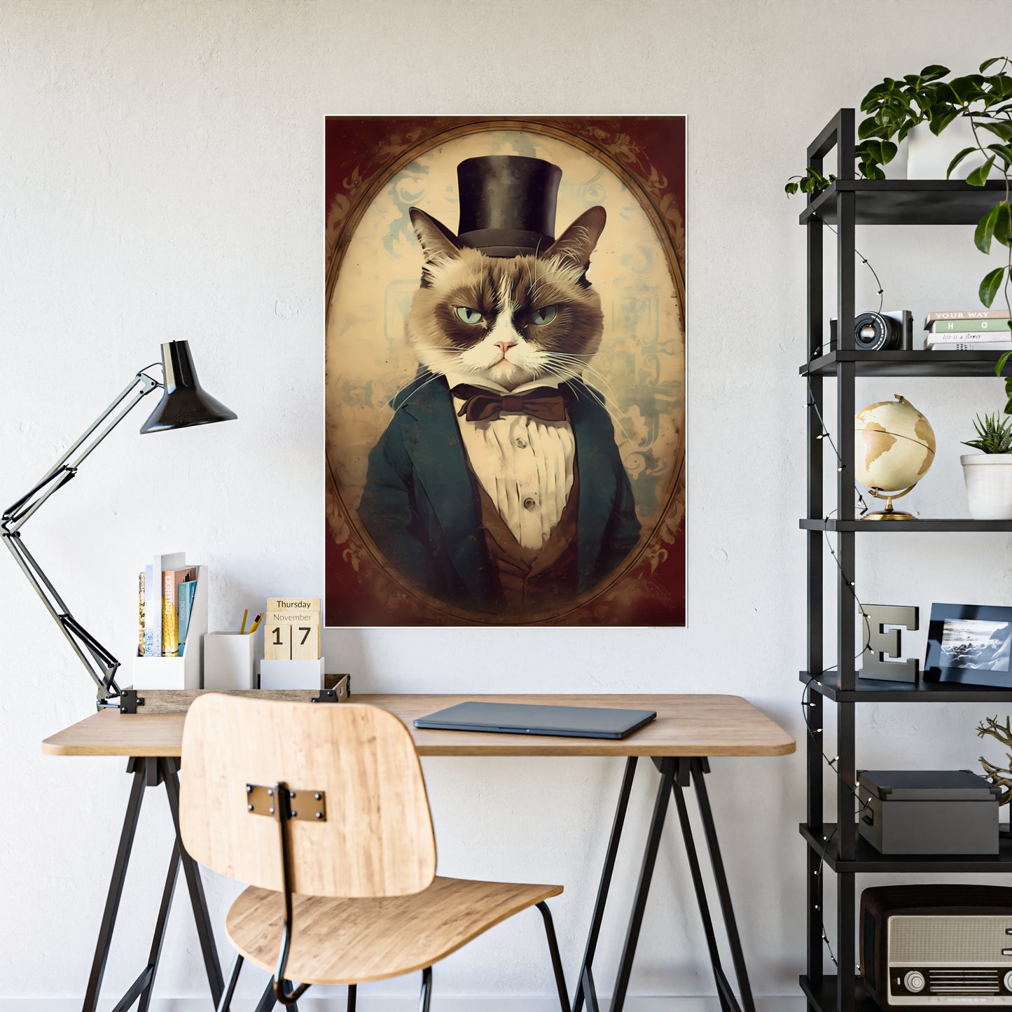 Elegant Cat Posters - Chic Cat Portrait Gloss Prints - VYBE Shop