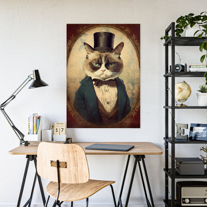 Elegant Cat Posters - Chic Cat Portrait Gloss Prints - VYBE Shop