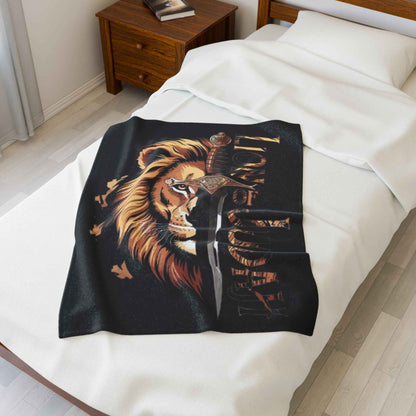 Majestic Lion Plush Blanket