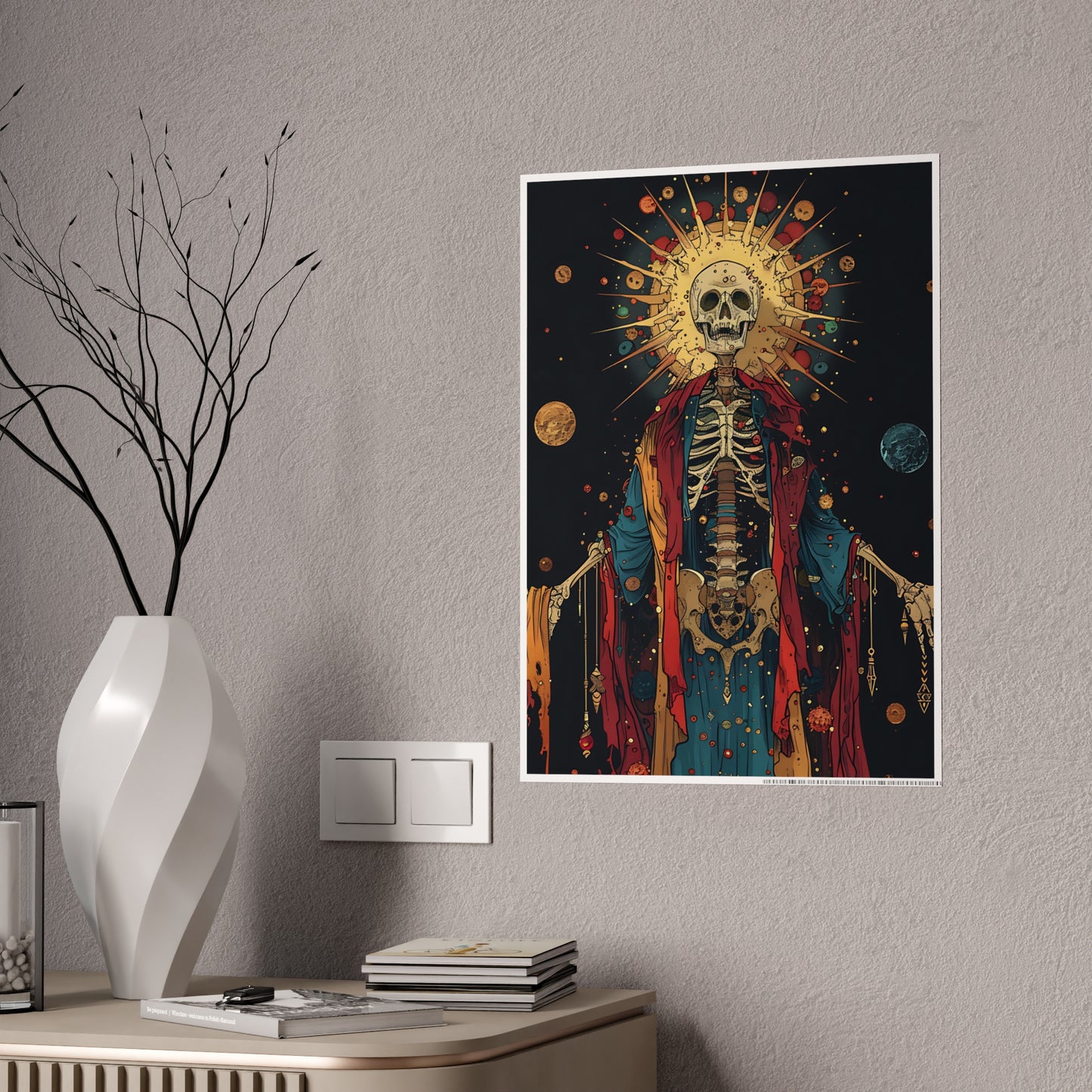 Skeleton Colorful Skeletal Poster - VYBE Shop