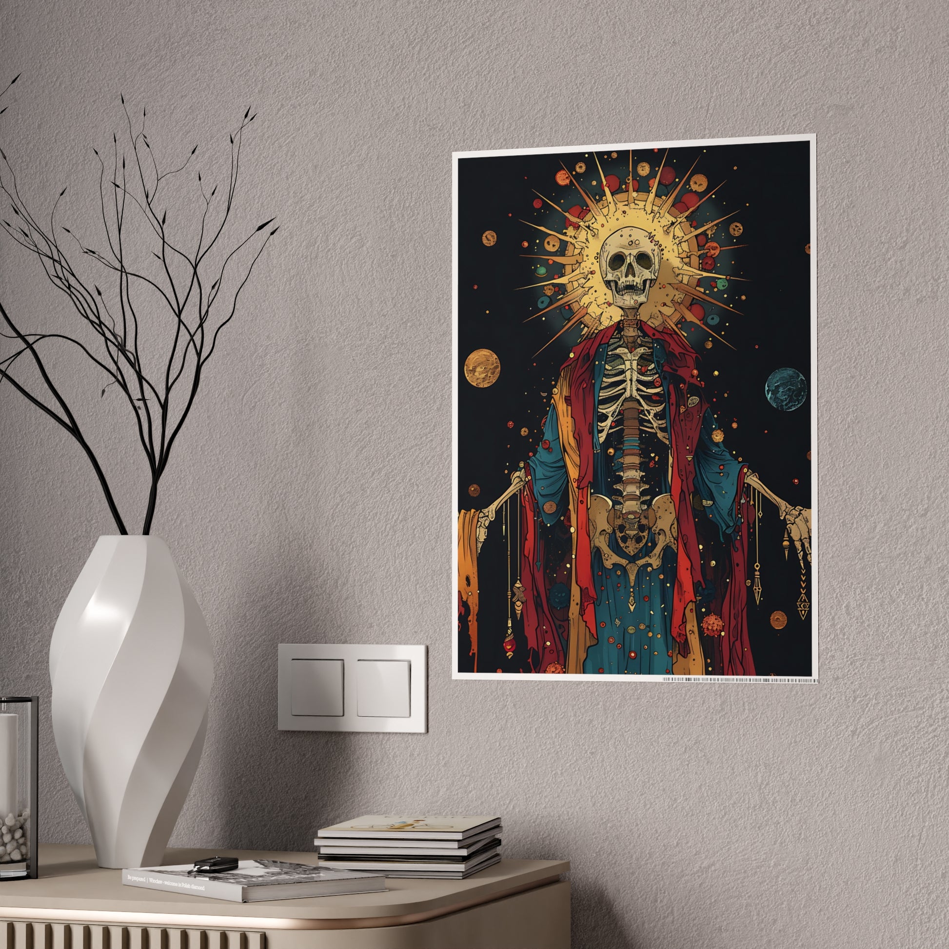 Skeleton Colorful Skeletal Poster - VYBE Shop