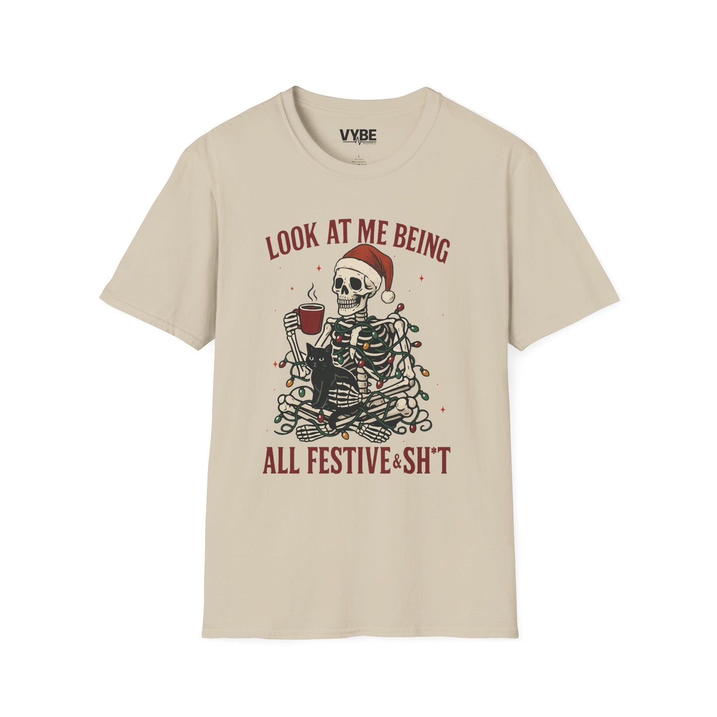 Funny Christmas Skeleton T-Shirt - VYBE