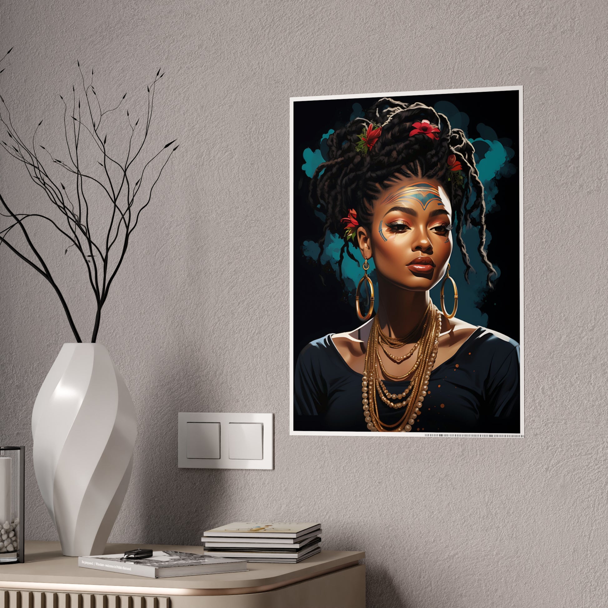 AfroArt Portrait Poster - Elegant Wall Decor for Home Styling - VYBE Shop