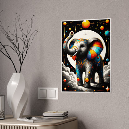 Colorful Elephant Art PosterUnique Gifts for Animal Lovers - VYBE Shop