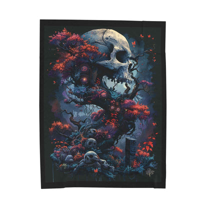 Gothic Skull Plush Blanket