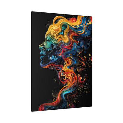 Colorful Abstract Portrait Canvas Art, Modern Wall Decor, Gift for Home, Living Room, Unique Artwork, Trending Decor - VYBE Shop