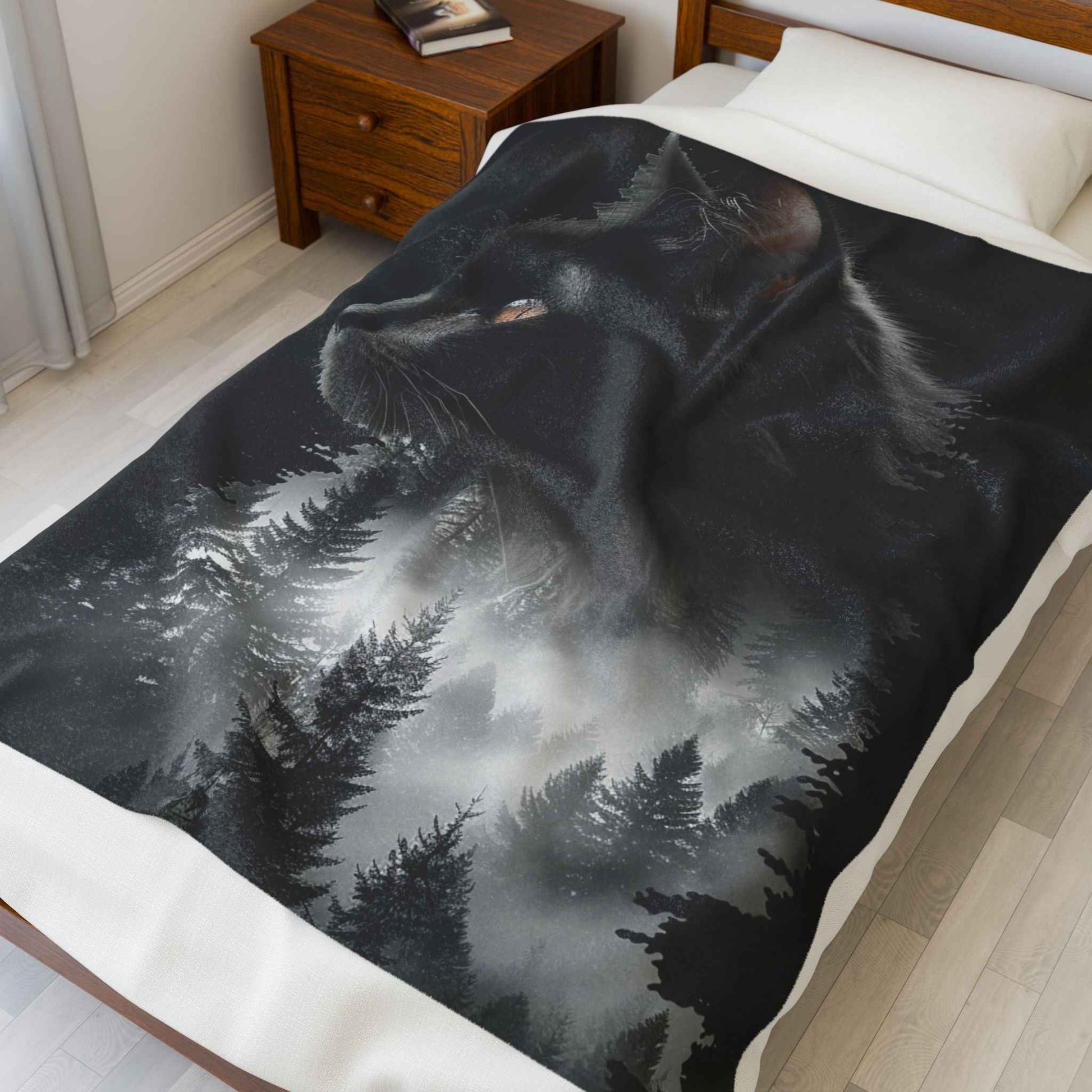 Mystical Cat Plush Blanket
